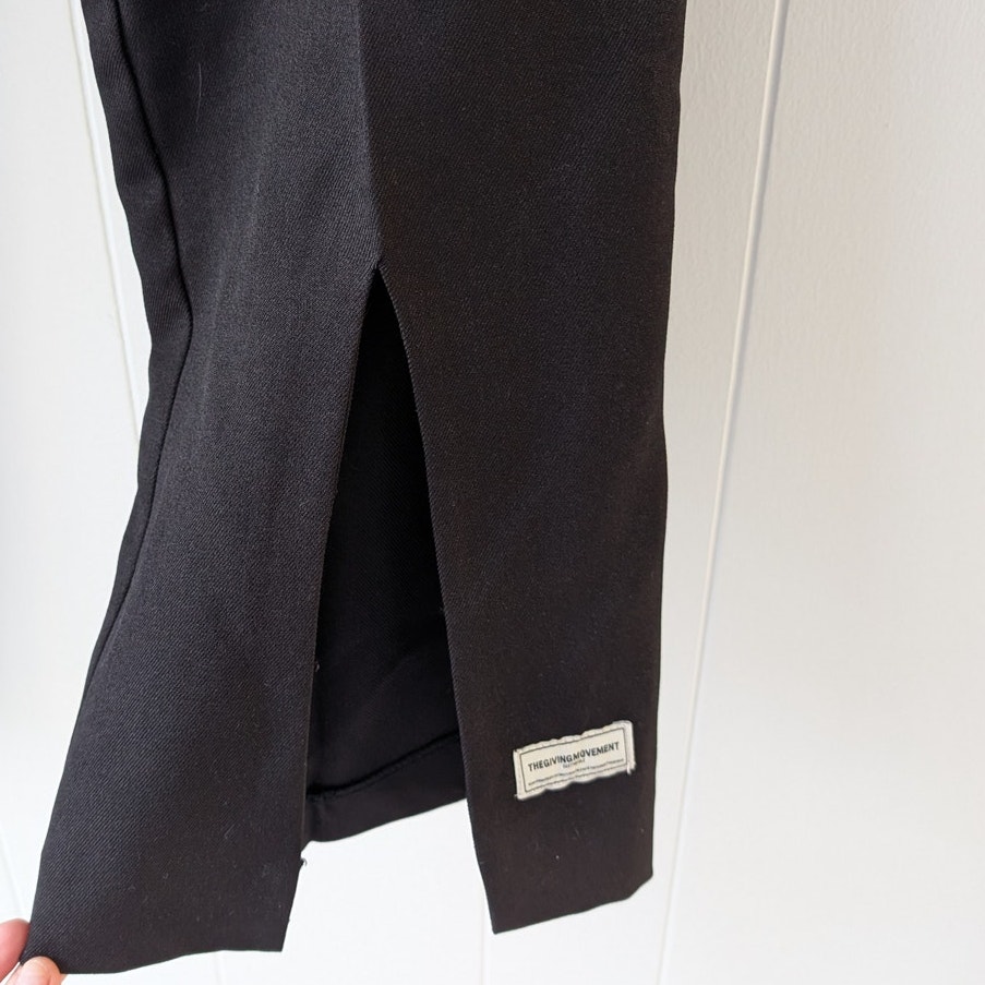 Nwt The Giving Movement Black Skinny Split Pleather Textured Pants , Size Xl — image 3 of 8